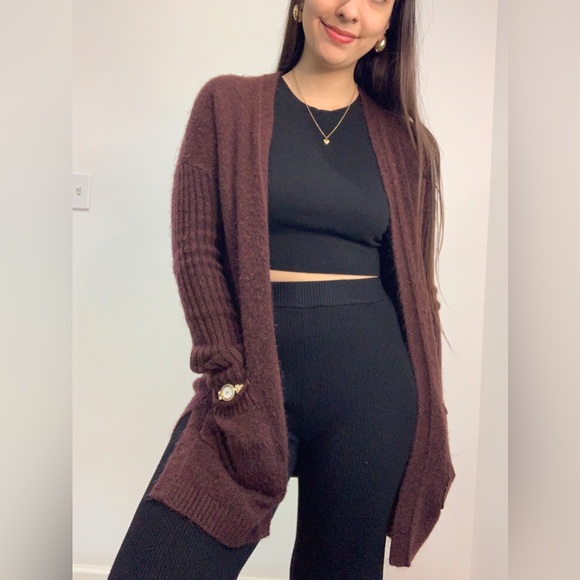 Abercrombie & Fitch Burgundy Cardigan - Picture 2 of 7